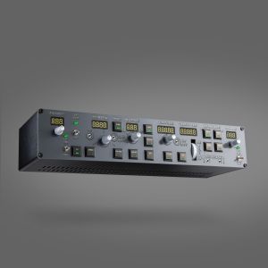 Elektronik Kontrol Paneli Ürün Fotoğraf Çekimi | Crea IF Gri fonda çok tuşlu elektronik kontrol paneli