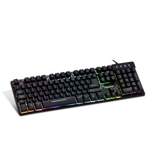 Gaming Klavye Elektronik Ürün Fotoğraf Çekimi | Crea IF Beyaz fonda RGB aydınlatmalı gaming klavye